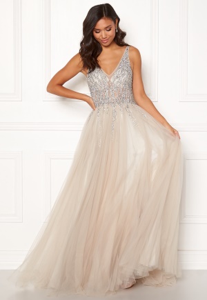 Christian Koehlert Sparkling Tulle Dream Dress Ghost Gray 34