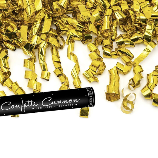 Konfettikanon Streamers Guld - 60 cm