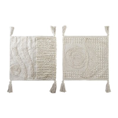 Kuddfodral DKD Home Decor Rosa Vit Boho (60 x 3 x 60 cm) (2 antal)