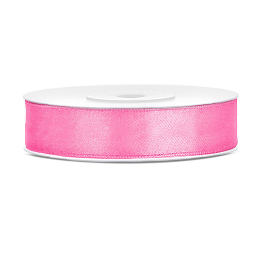 Satinband Rosa - 12 mm x 25 m