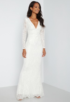Bubbleroom Occasion Evita embellished dress White 34