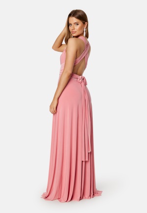 Goddiva Multi Tie Maxi Dress Warm Pink XXS (UK6)