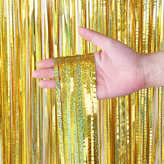 Holografiskt Draperi - Guld