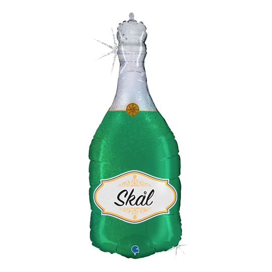 Folieballong Champagneflaska Skål