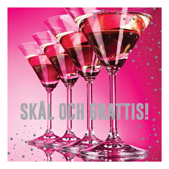 Gratulationskort Skål Och Grattis!