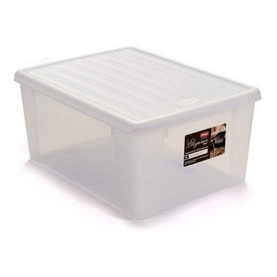 Förvaringslåda Elegance Vit 15 L Plast (29 x 17 x 39 cm)