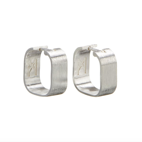 Örhängen signature creole brushed silver