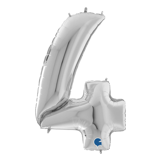 Sifferballong Silver Gigantisk - Siffra 4