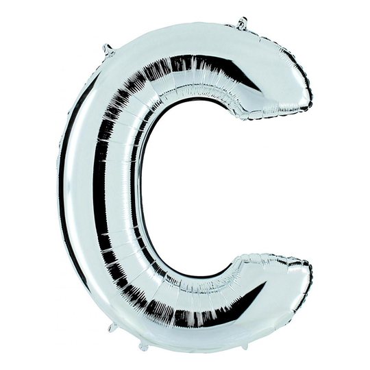 Bokstavsballong Silver - Bokstav C