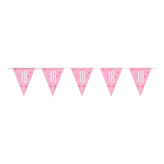 Girlang 18 Rosa/Silver Glitter - 274 cm