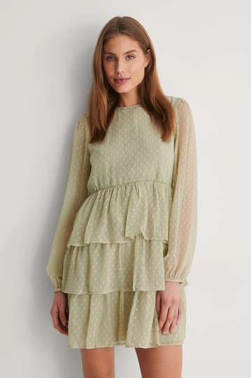 NA-KD Boho Miniklänning - Green