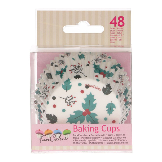 FunCakes Muffinsformar Vinterblad - 48-pack