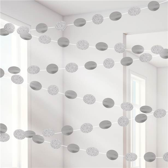 Girlang - Cirklar - Silver metallic/glitter