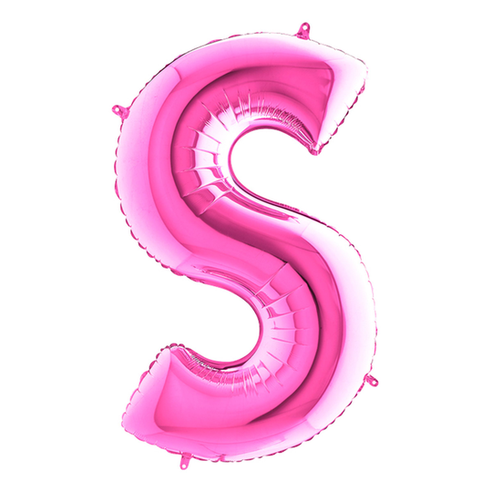 Bokstavsballong Rosa - Bokstav S