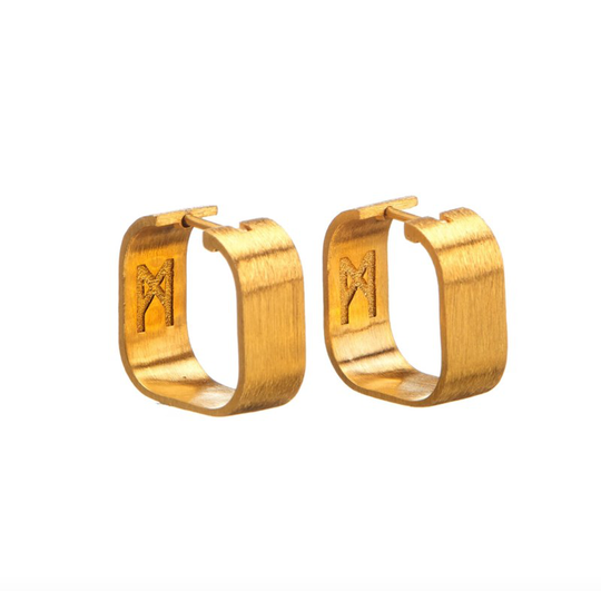 Örhängen signature creole brushed guld