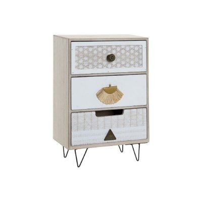 Smyckeskrin DKD Home Decor Metall Trä Boho (20 x 10 x 30 cm)