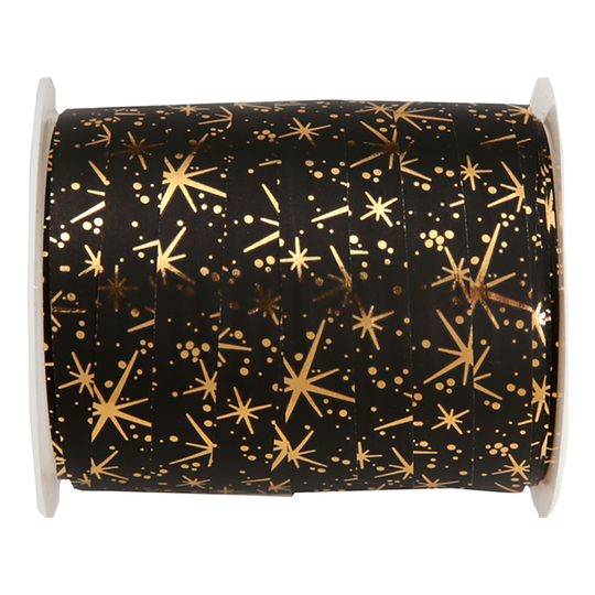 Presentsnöre Fireworks Svart/Guld - 1-pack