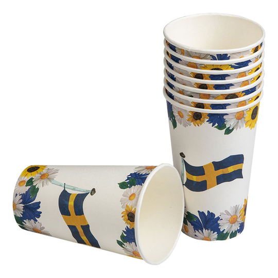 Pappersmuggar Stora Svensk Sommar - 8-pack