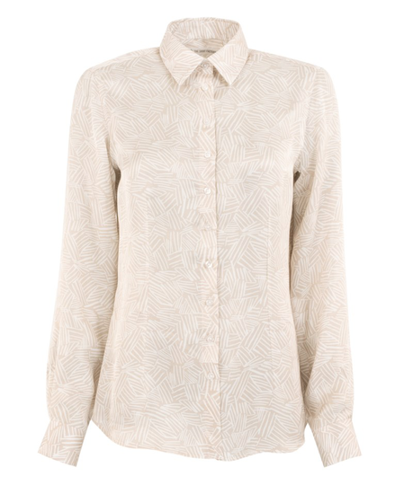 Mönstrad blus tilde sketch beige