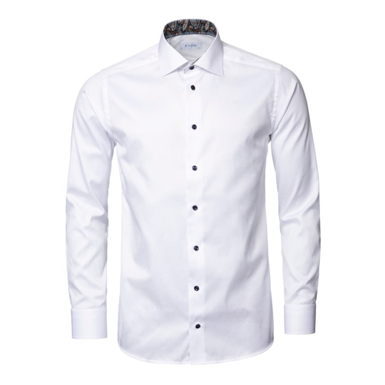 Signature twillskjorta super slim fit vit