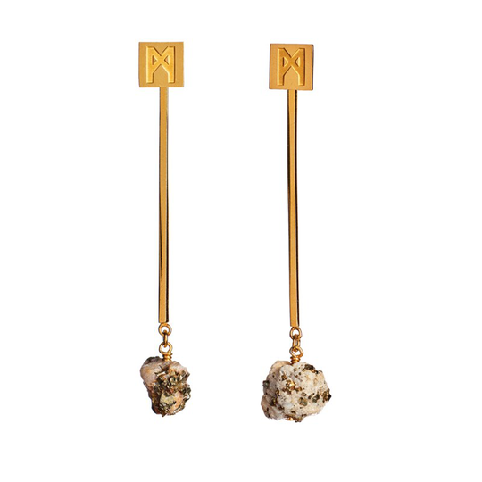 Örhängen the m convertible calcite guld