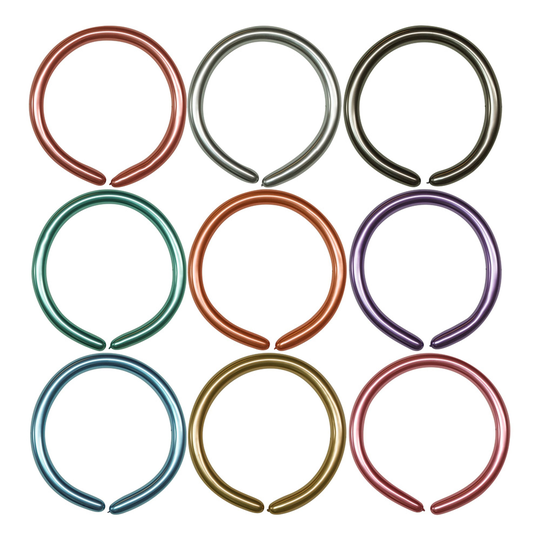 Modellballonger Krom Flerfärgade - 50-pack