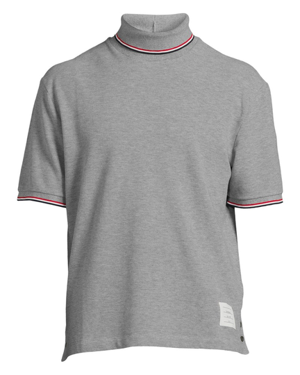 T-shirt med polokrage rwb stripe grå