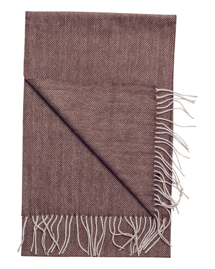 Halsduk fishbone brun