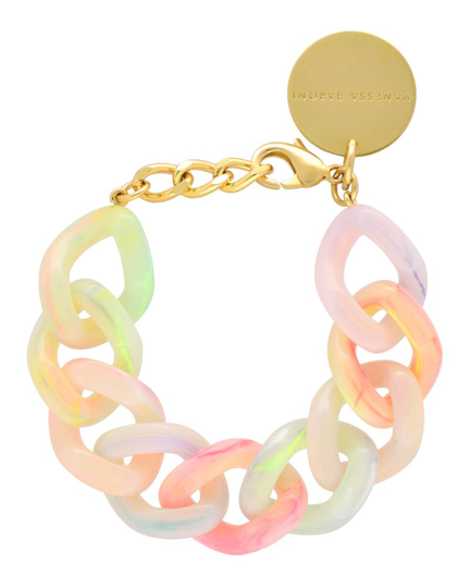 Armband flat chain flerfärgad