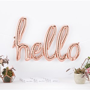 Folieballong - Hello - Roséguld