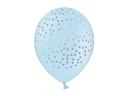 Ballonger - Dotty - Blå/Silver