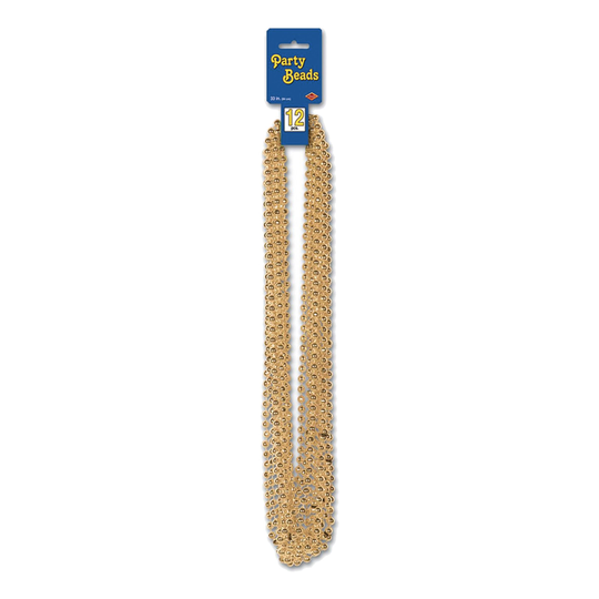 Party Beads Guldiga - 12-pack