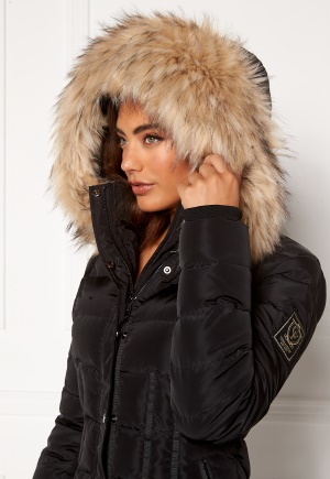 Chiara Forthi Chiara Faux Fur Collar Brown melange One size