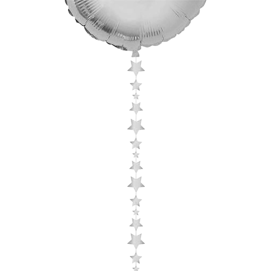 Ballongsvans Stjärnor Silver
