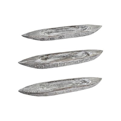 Bordsdekoration DKD Home Decor Vit (80 x 18,5 x 7 cm) (3 antal)