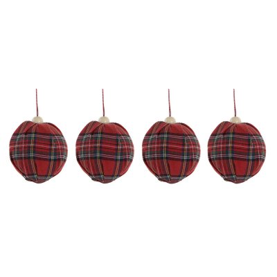 Dekorationsboll DKD Home Decor Polyester (4 pcs) (8 x 8 x 8 cm)