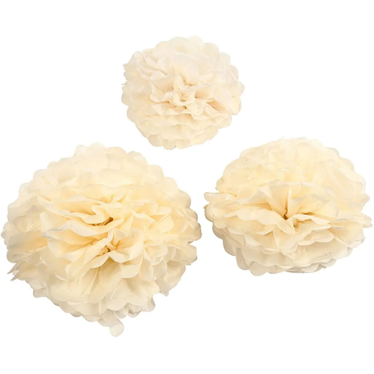 Pom pom - 3-pack - Ivory