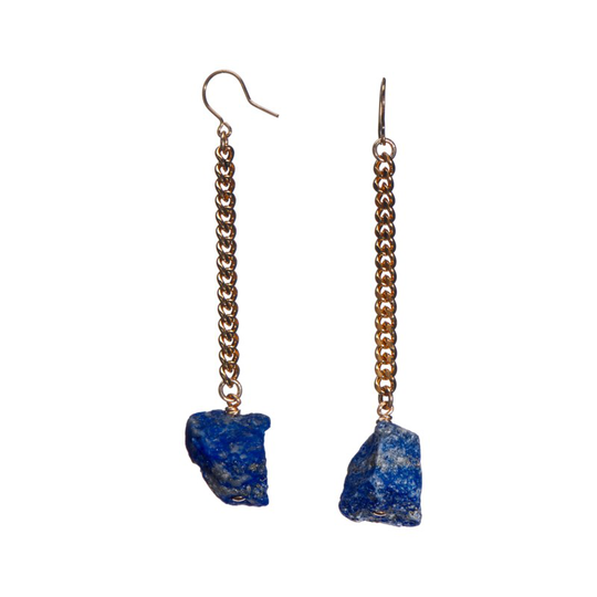 Örhängen keep me hanging lapis lazuli guld