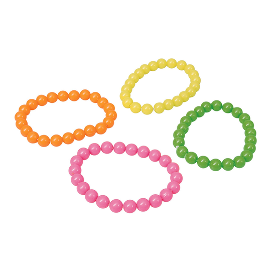 Pärlarmband Neon - 4-pack