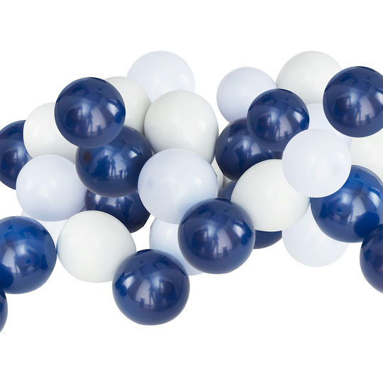 Miniballonger Mörkblå/Grå Mix - 40-pack