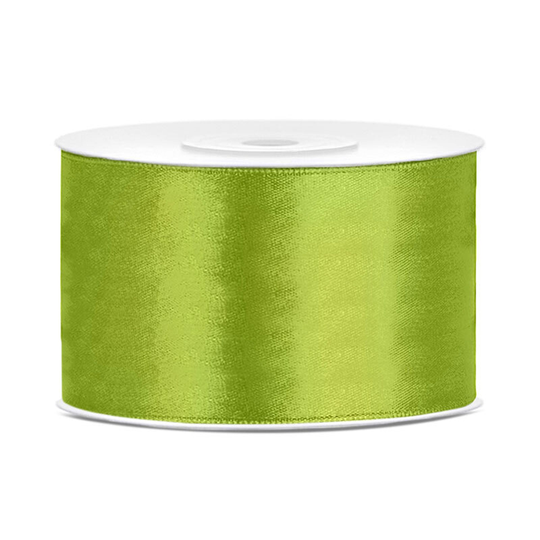 Satinband Limegrön - 38 mm x 25 m