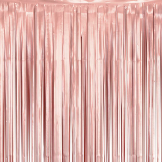 Glitterdraperi Matt Roséguld