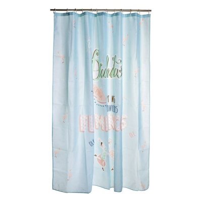 Duschdraperi DKD Home Decor Flamenco Polyester (180 x 200 cm)