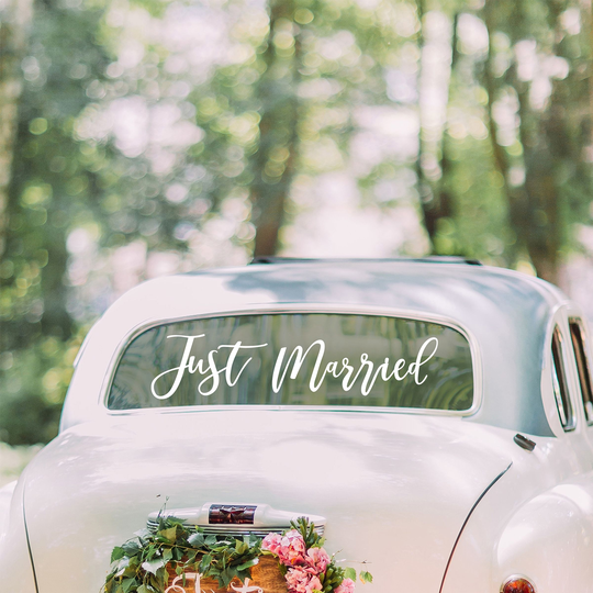 Bildekal Bröllop Just Married