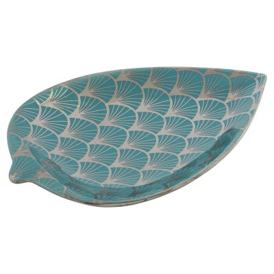 Bordsdekoration DKD Home Decor Porslin Blad (27.5 x 16 x 3 cm)