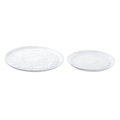 Bordsdekoration DKD Home Decor MDF Vit Mandala Arab (45 x 45 x 3 cm)