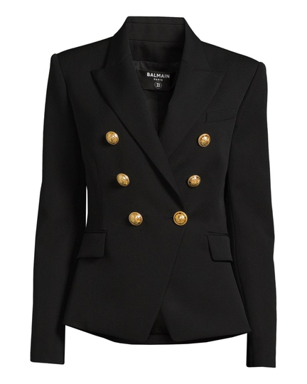 Blazer grain de poudre svart
