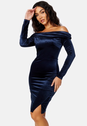 BUBBLEROOM Sofielle Velvet Dress Dark blue L