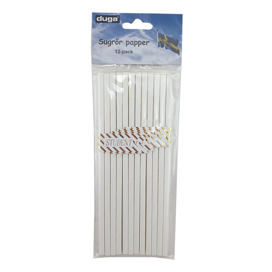 Papperssugrör Studenten - 12-pack