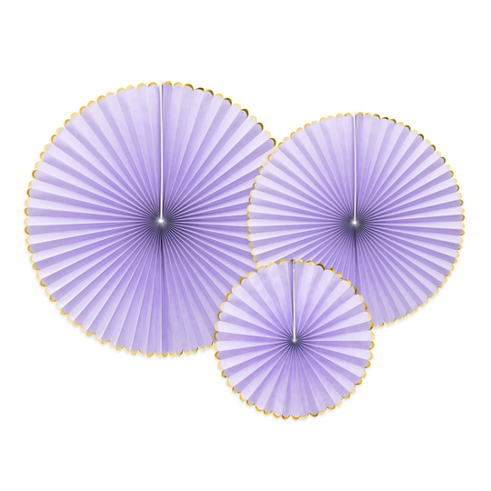 Pin Wheels - Ljuslila/Guldkant - 3-pack